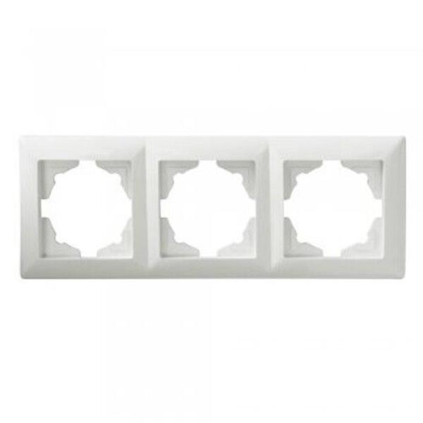 Visage 3-fach Rahmen für 3 Steckdosen Schalter Dimmer Weiss